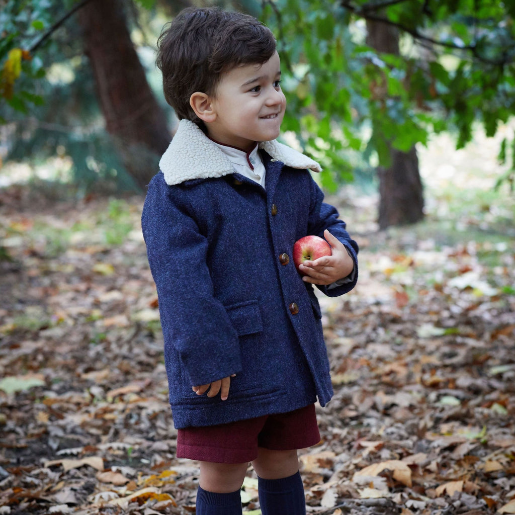 Navy Wool Coat