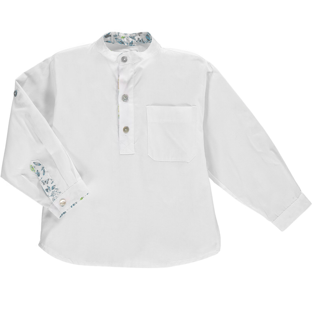 Boys Brasil White Tunic w Brasil Details