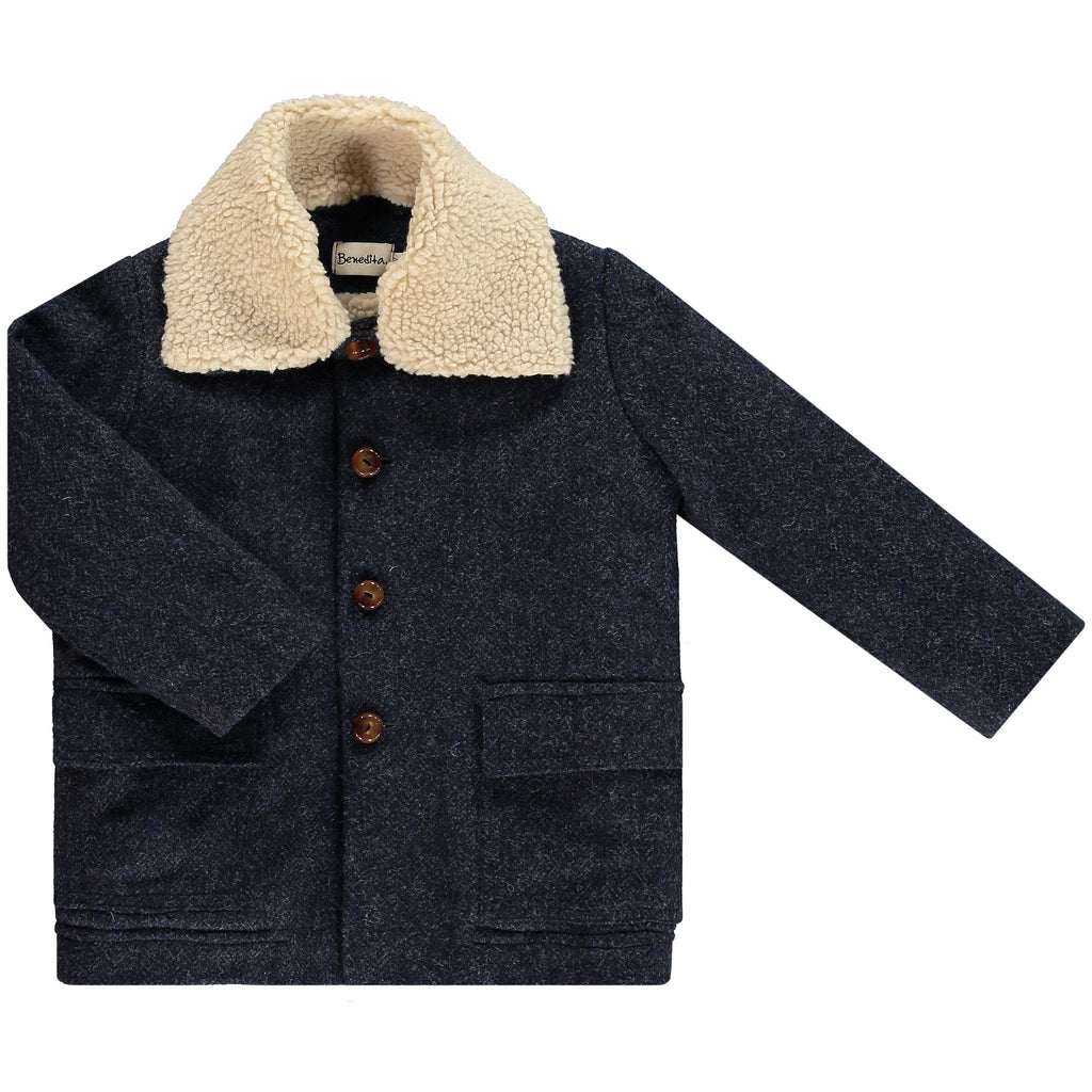 Navy Wool Coat