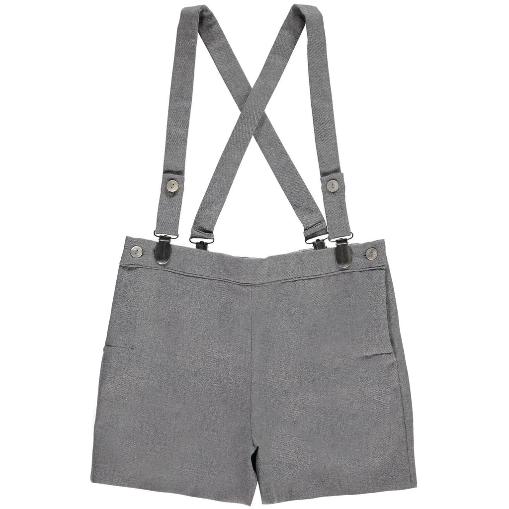 Boys Grey Tweed Shorts