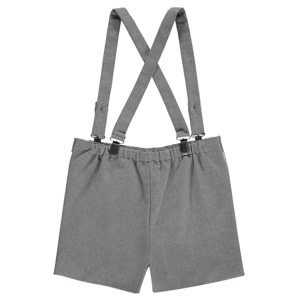 Boys Grey Tweed Shorts