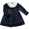 Navy Blue Velvet Dress