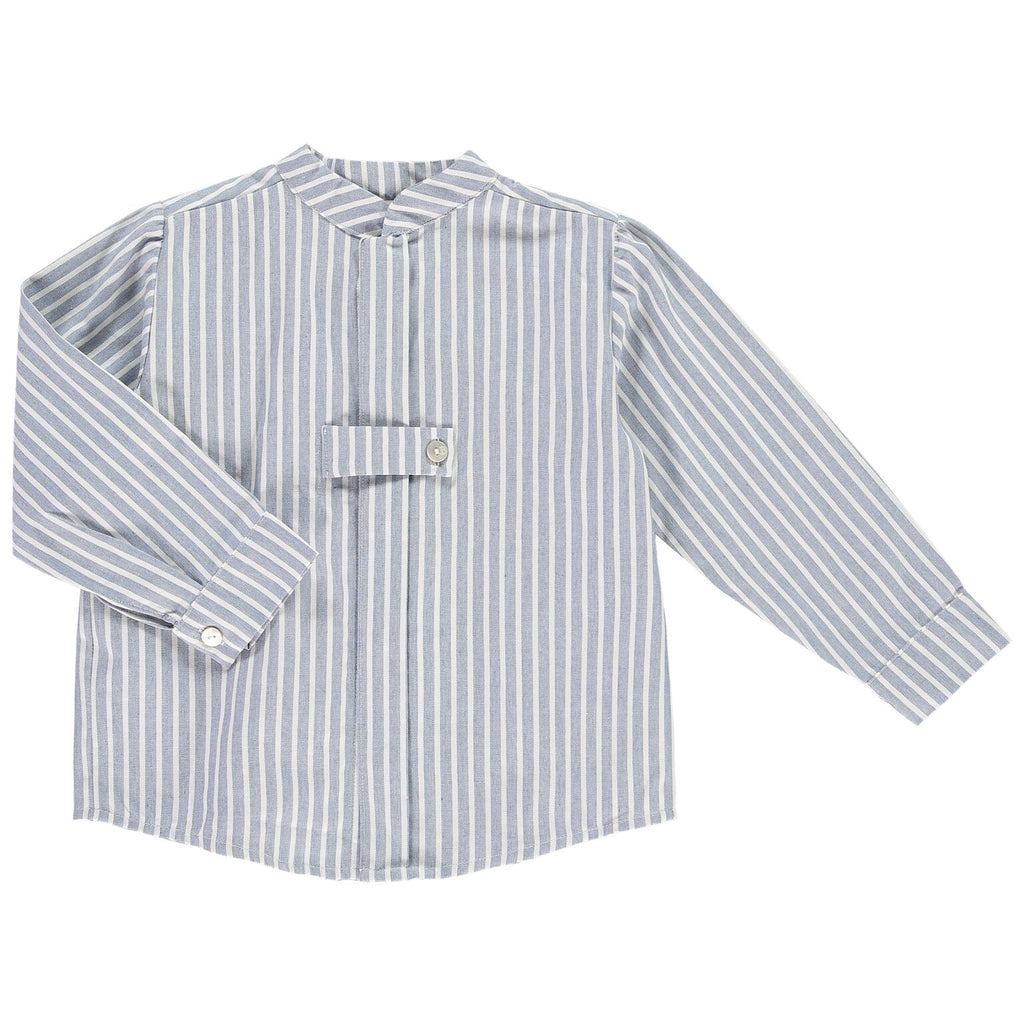 Boys Stripy Blue Denim Tunic