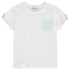 T-Shirt with Blue Pocket