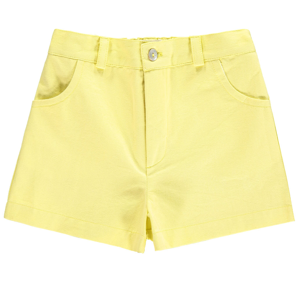 Yellow Denim Shorts